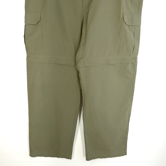 Columbia Cargo Pants Men’s XL Olive Drab Green Convertible Zip Off - Picture 2 of 8